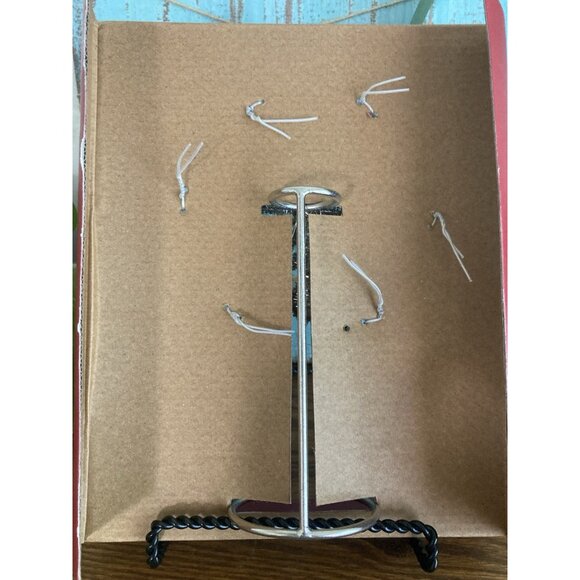 Pottery Barn Silver Hand Beaded Snowflake  Christmas Tree Topper Made In India - Picture 5 of 10